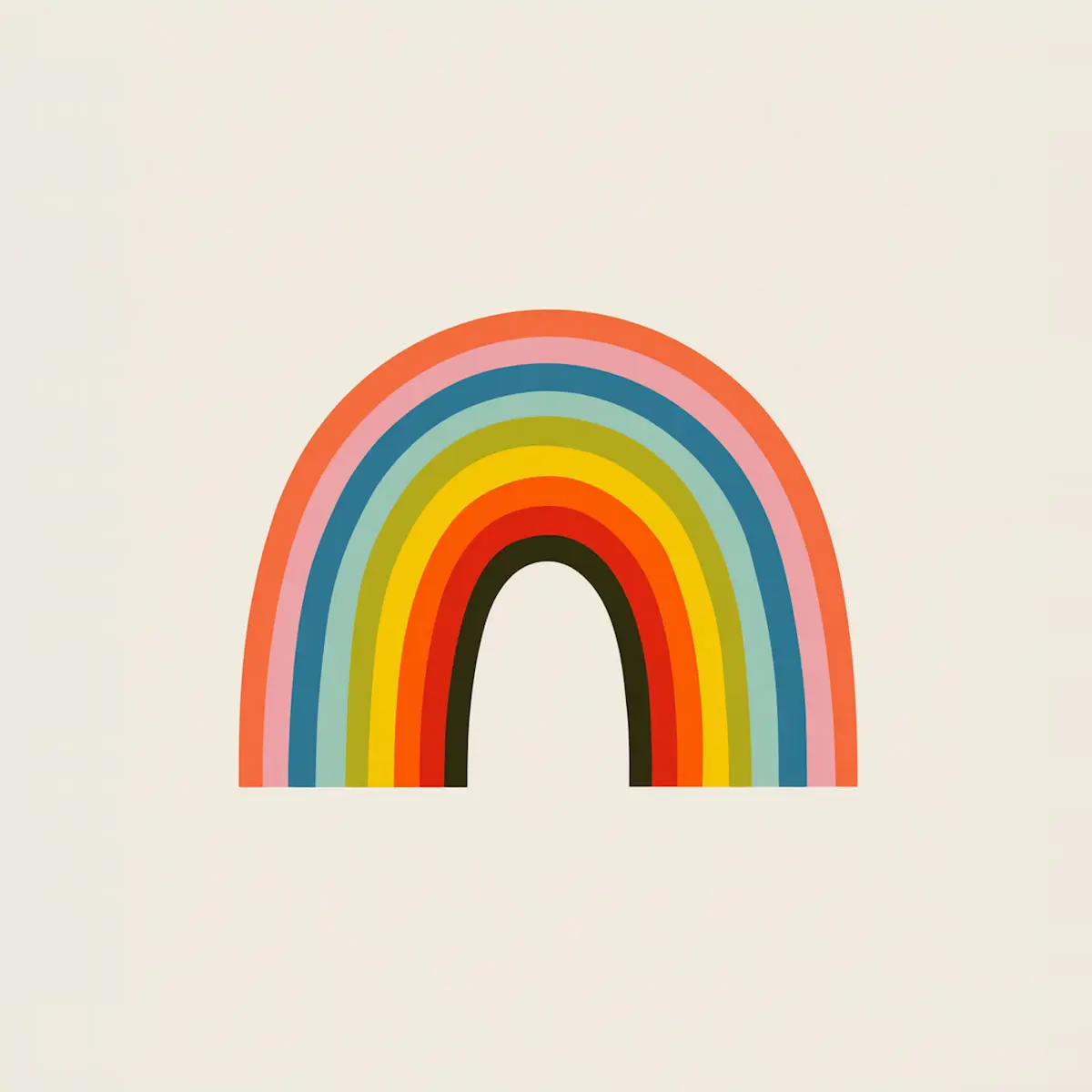 Retro Rainbow Illustration